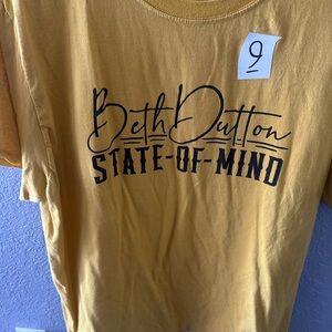 Beth Dutton "State-of-Mind" Graphic Tee - Mustard Yellow